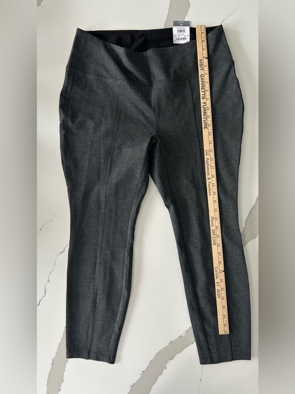 Charcoal Stretch Ponte Ankle Pants NWT